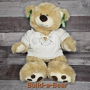 Build-A-Bear Workshop Patchwork Patches Plush Stuffed Animal Tan TEDDY BEAR Gift